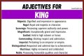 What words describe a king?