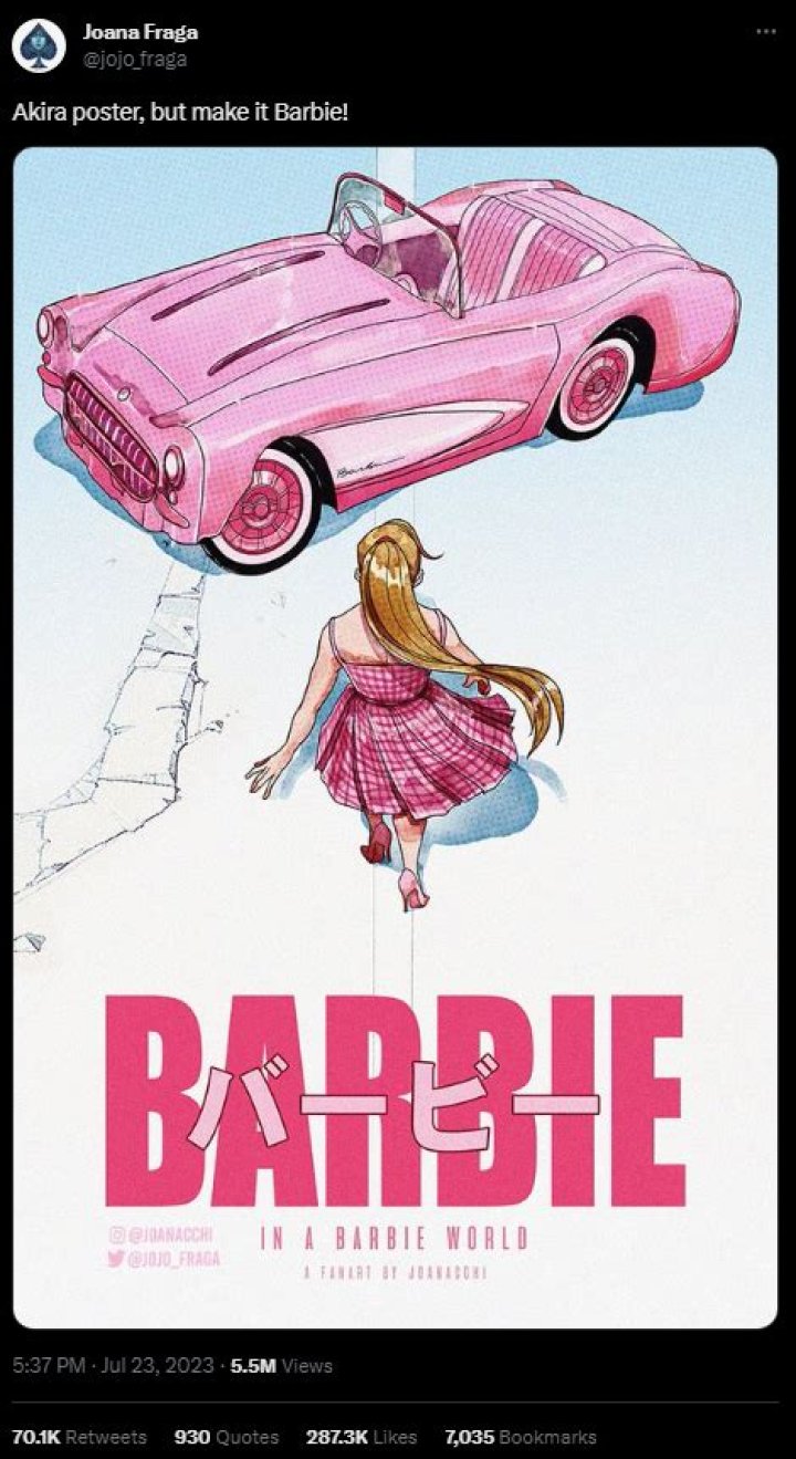 ‘Barbie’ meets one of the most influential movies ever for an all-time great fan poster