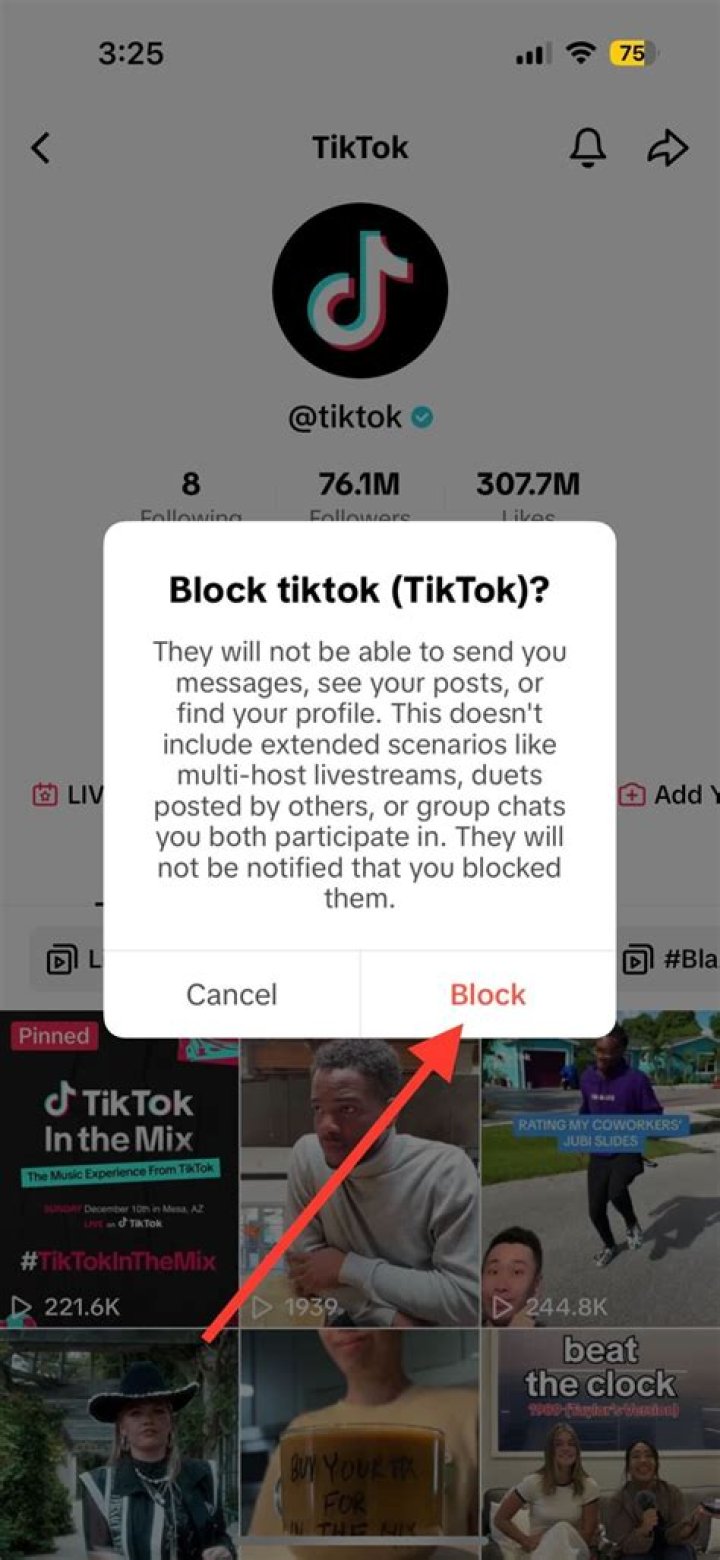 How do I block people on TikTok?