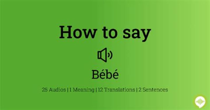 How to pronounce bebe