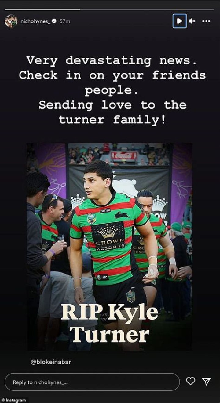 Kyle Turner Cause of Death, Rabbitohs premiership winner