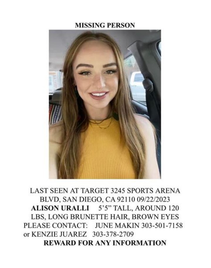 Missing Alison Uralli Update: Denver Alison Uralli Was Last Seen in San Diego