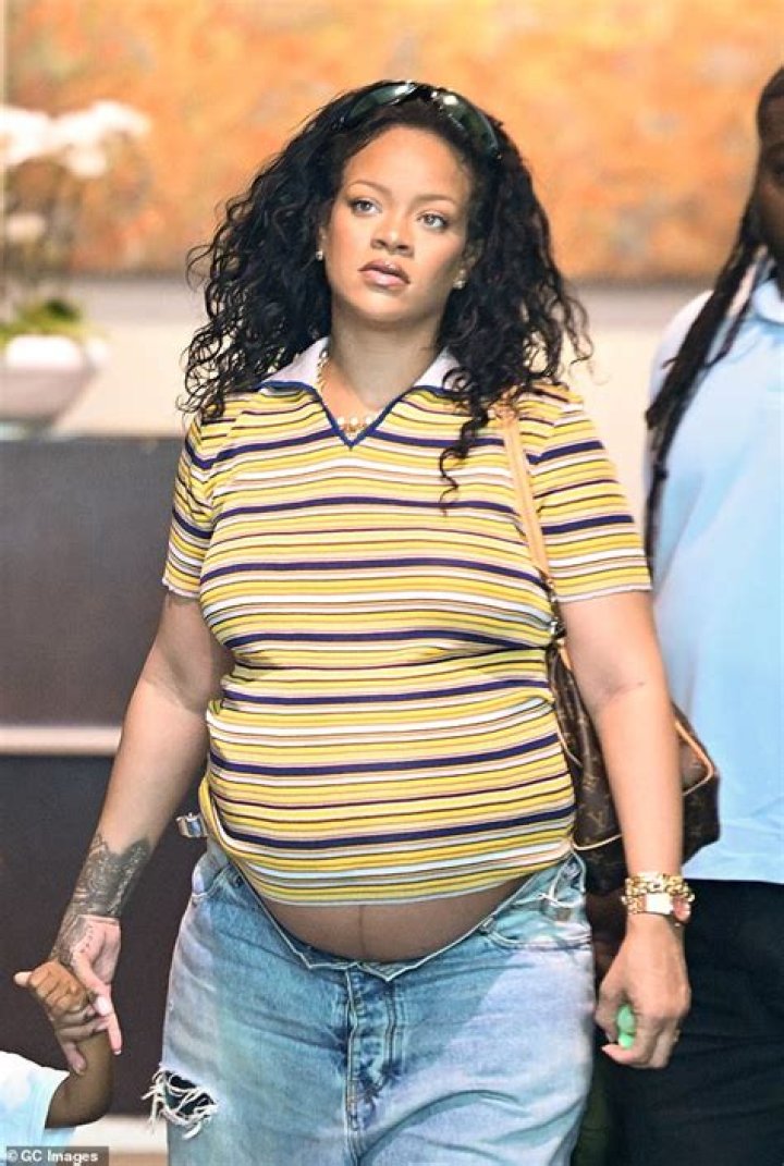 Rihanna in Yellow Knit Bikini Top Poses for Rimowa — Celebwell