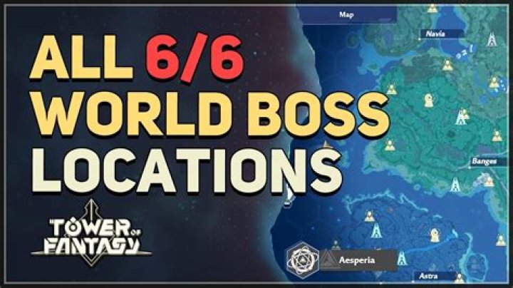 Tower Of Fantasy: All World Boss Locations (On Map)
