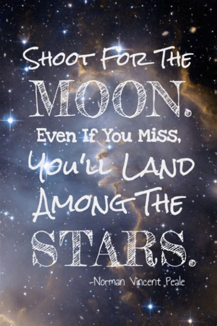 Who said if you aim for the stars? – Celebrity