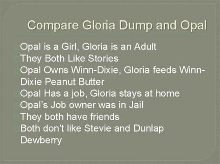 Why does Opal read Gloria Dump? – Celebrity