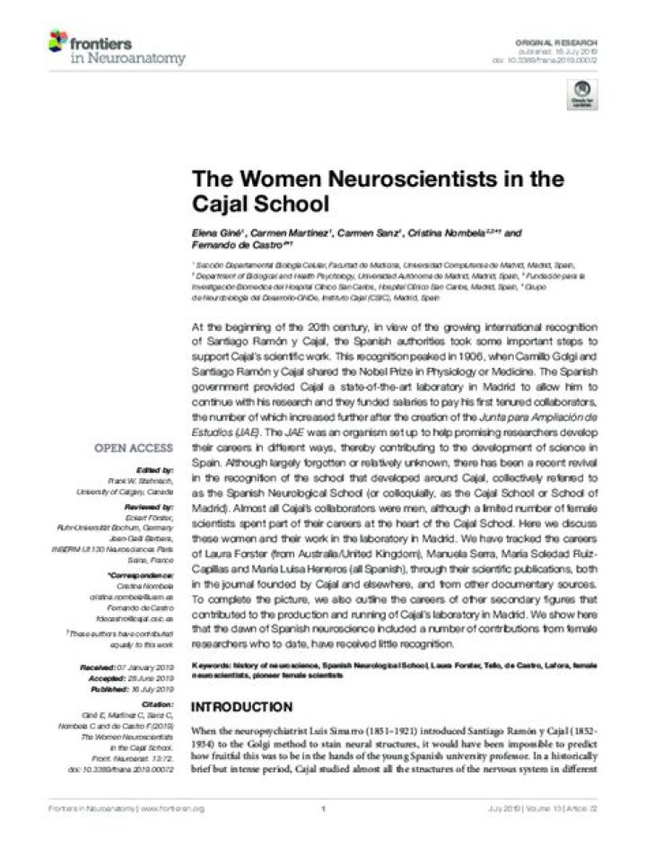 Famous Female Neuroscientists