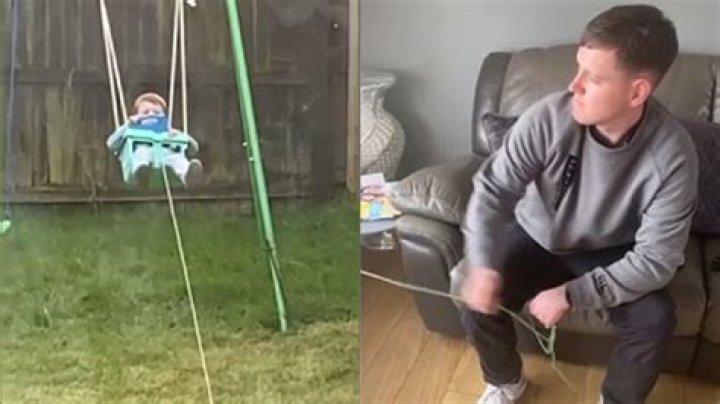 ‘You lazy POS!’: Lazy dad finds an ingenious way to fetch his dropped remote